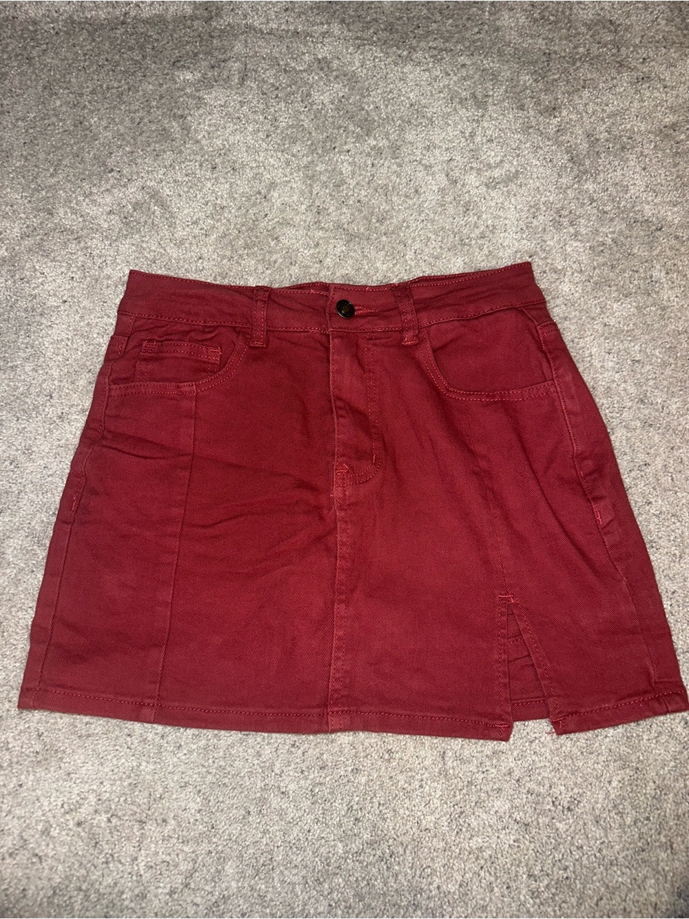 Women’s Red Mini Skirt with Shorts - size small